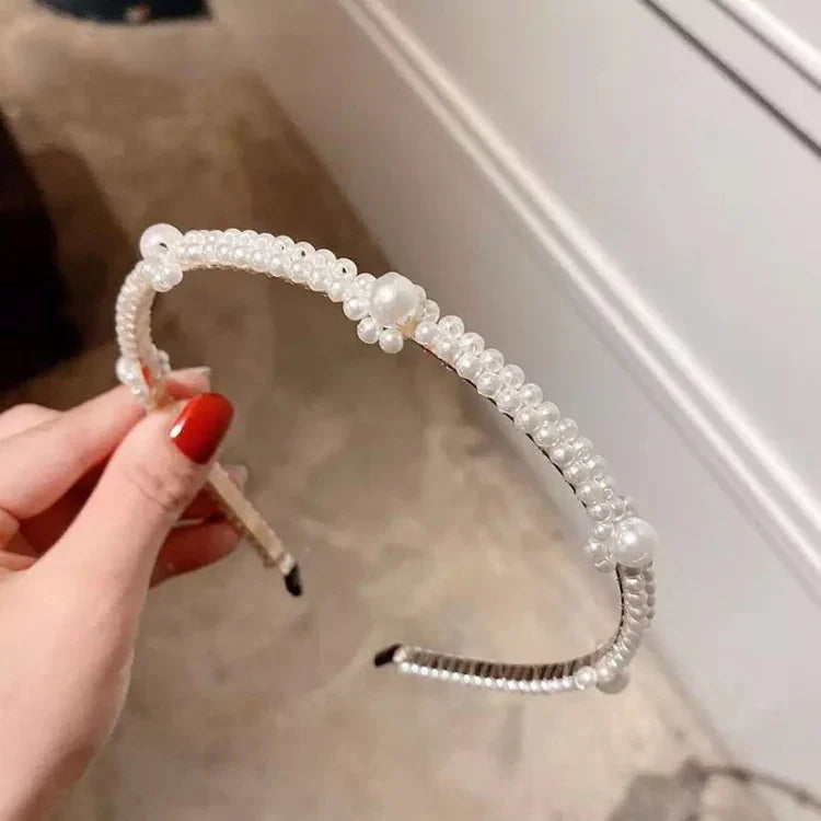 Sweet Pearl Headband Retro Versatile Hair Accessories, 1A, 2B, 3C, 4, 5, 6, 7, 8, 9, 10, 11, 12, 13, 14, 15, 16, 17, 18, 19, 20