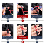 10pcs /Pack TPU Plastic Slider Zipper Cord Caterpillar Puller
