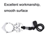 Rose Thorn Single Finger Buckle Self-defense Broken Window Keychain, Skull(Black), Skull(Gold), Skull(Silver)