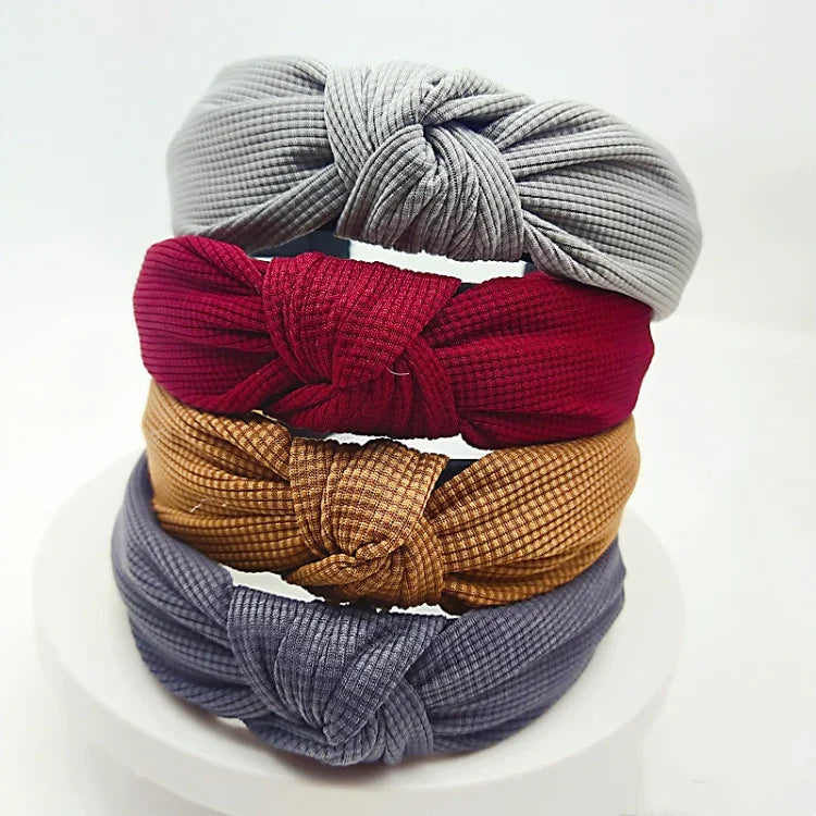 5cm Wide-brimmed Pressed Hair Solid Color Headband