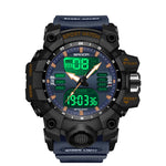 SANDA Green Light Alarm Clock Multifunctional Waterproof Shockproof Transparent Watch