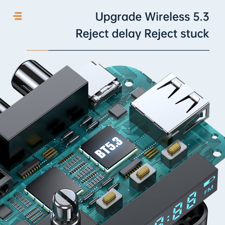 Digital Display Bluetooth 5.3 Audio Receiver Transmitter Support USB /TF Card MP3 Player, C68