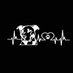 10pcs Pitbull Love Car Sticker Car Rear Modification Plate Label