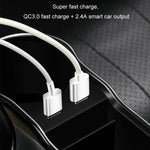 Car Seat Gap Storage Box Multifunctional Mobile Phone USB Charger, Standard Black, Standard Red, Standard Beige, Standard Brown, QC3.0 Black, QC3.0 Red, QC3.0 Beige, QC3.0 Brown