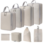8 In 1  Compression Packing Cubes Expandable Travel Bags Luggage Organizer, 8 In 1