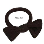 5pcs/pack Women Bow Hair Accessories Stretch Hair Band No Tie Marks Rubber Band