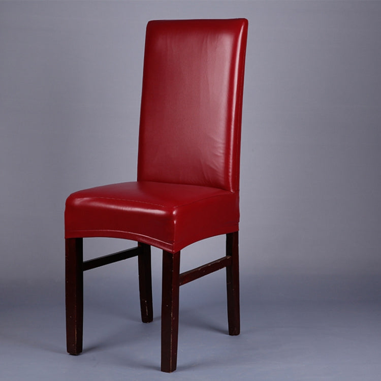 Household Elastic Siamese Chair Cover Waterproof PU Leather Hotel Seat Stool Sleeves