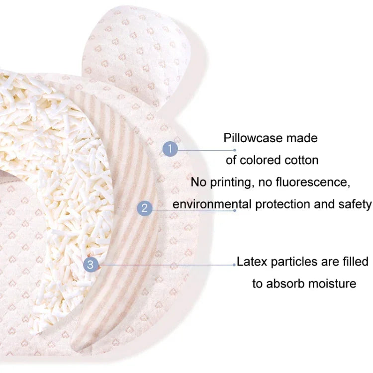 0-1 Year Old Baby Pillow Anti-Head Deflection Shaped Children Pillow, Love Silk Floss Filling, Bear Silk Floss Filling, Pentagon Silk Floss Filling, Love Latex Filling, Bear Latex Filling, Pentagon Latex Filling