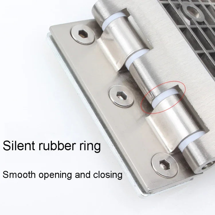 Glass Door Partition Hinge Furniture Housing Door Fittings, Space Aluminum, Rust Stainless Steel
