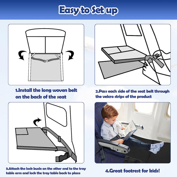Kids Airplane Seat Extender Portable Travel Seat Cushion, 79 x 44cm