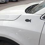 Fish-Shaped Car Metal Stickers Car Body Tail Marker Decorative Decals, Fish-Shaped