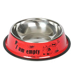 Anti-tip Stainless Steel Pet Bowl Cat Dog Food Basin, M 15cm, L 18cm, XL 22cm, XXL 26cm