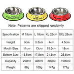 Anti-tip Stainless Steel Pet Bowl Cat Dog Food Basin, M 15cm, L 18cm, XL 22cm, XXL 26cm