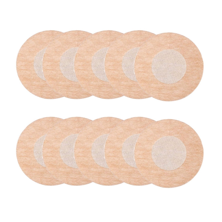 10pcs /Pack Disposable Anti-Bump Invisible Breathable Breast Patch, Flower, Round