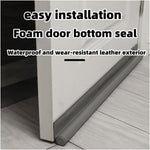 Door Bottom Seal Strip Door Seam Soundproof Windproof Sticker Door Foot Down Gap Self-Adhesive Blocking Strip, Unilateral Brown, Unilateral Black, Unilateral Gray