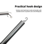 Aluminum Alloy Decoupler T-Shaped Fish Hook Remover Sea Fishing Equipment 24 X 7.5cm, Blue, Gray+Spring Rope