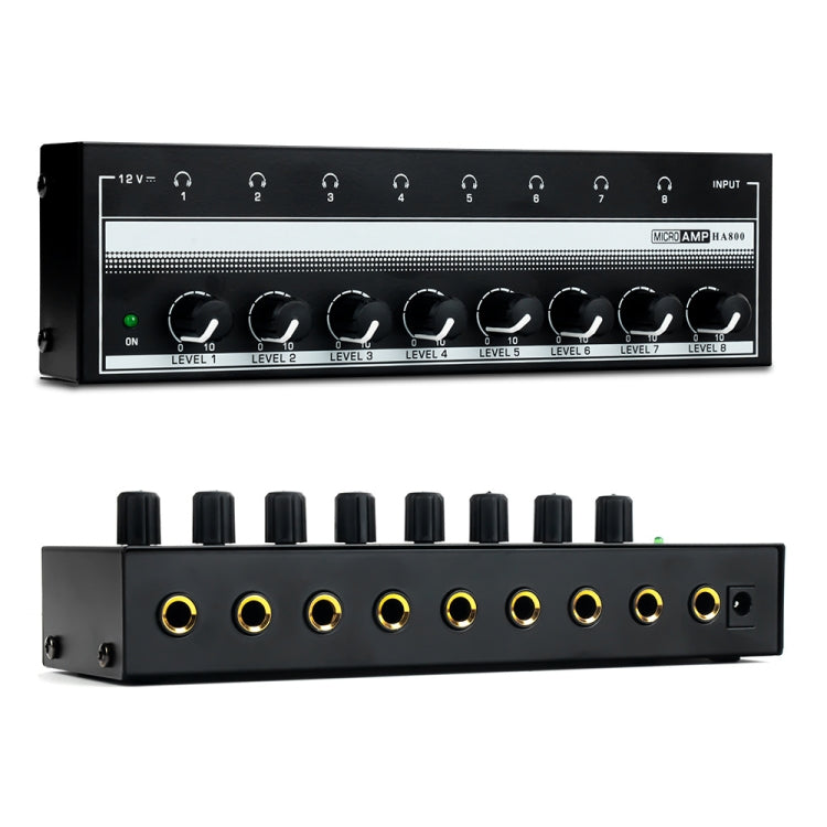 8-Channel Monitoring Multi-Channel Headphone Amplifier For Recording Studio, US Plug, HA800