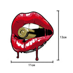 Lip Car Stickers Body Bumper Scratch Stickers, 13x11cm, 20x19cm
