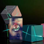 Qone Cube AI Smart Voice-Controlled Bluetooth Speaker RGB Light Mini Wireless Audio, AI Voice-Controlled (Black), AI Voice-Controlled (White), AI Voice-Controlled (Blue), AI Voice-Controlled (Pink)