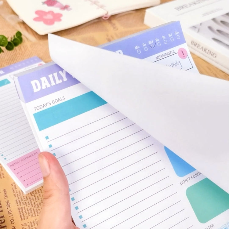 60pages /Book Weekly Planning Note Pad Schedule Time Management Planning Notebook, JH002