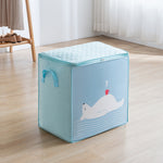 Non-woven Clothing Organization Quilt Dustproof Storage Bag, Horizontal Navy Blue 50x42x39cm, Vertical Light Blue 48x35x48cm