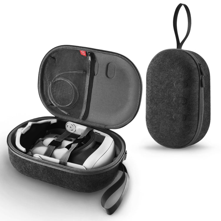 JYS-MQ018 For Apple Vision Pro / Meta Quest 3 VR Glasses Storage Bag Anti-fall and Anti-scrape Portable Bag, Black, Grey