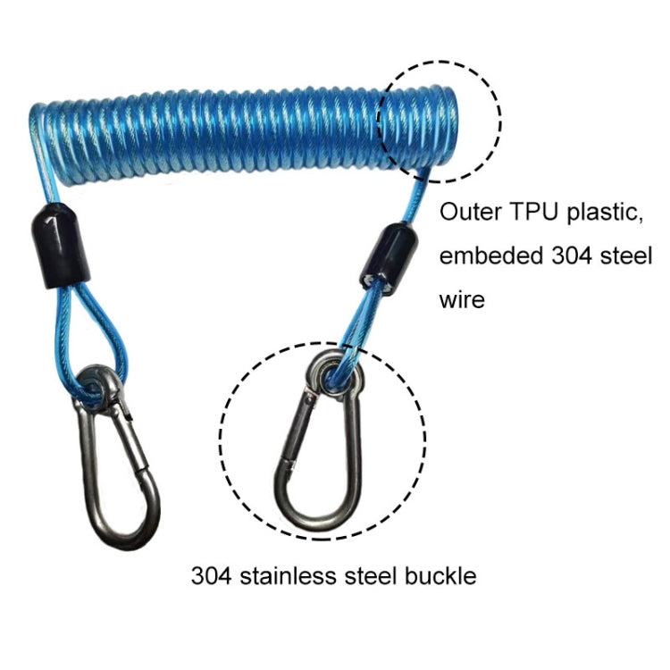 304 Stainless Steel Diving Camera Anti-lost Strap Motorcycle Anti-theft Rope, Random Color Delivery