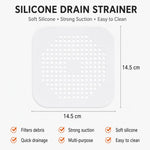 Floor Drain Pad With Suction Pad Kitchen Bathroom Anti Clogging Hair Strainer Sewer Floor Drain Plugs