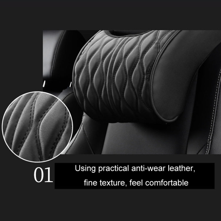 Car Seat Memory Foam Support Cushion, Black Headrest