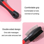 Pet Double Sided Comb With Protective Points Cat Dog Clean Grooming Comb, Large