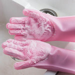Kitchen Silicone Dishwash Gloves Male And Female Household Chores Cleaning Mitts, 160g