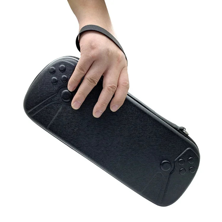 For Sony PlayStation Portal Hard Shell Case Portable Storage Bag, PU Cross Line, Oxford Cloth 1680D