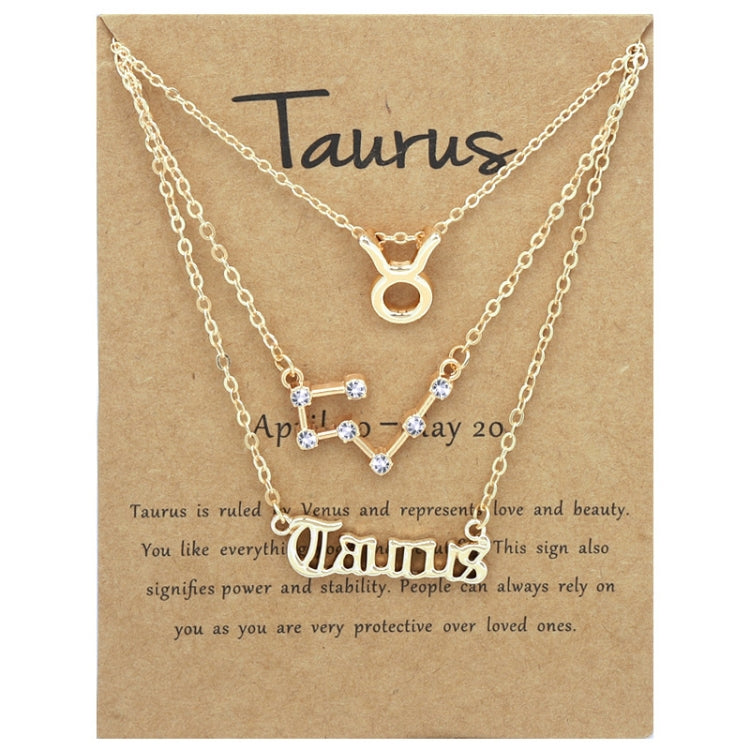 3 In 1 12 Zodiac Signs Necklace Set Retro Alphabet Symbols With Diamonds Jewelry Set, Scorpion Golden, Sagittarius Golden, Capricorn Golden, Taurus Golden, Pisces Golden, Leo Golden, Libra Golden, Cancer Golden, Aquarius Golden, Virgo Golden, Aries Gol...