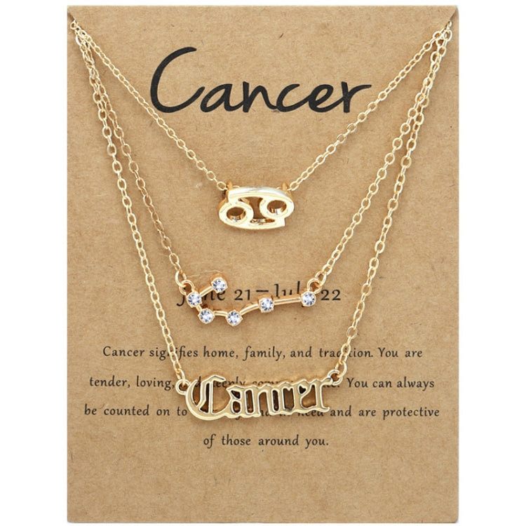 3 In 1 12 Zodiac Signs Necklace Set Retro Alphabet Symbols With Diamonds Jewelry Set, Scorpion Golden, Sagittarius Golden, Capricorn Golden, Taurus Golden, Pisces Golden, Leo Golden, Libra Golden, Cancer Golden, Aquarius Golden, Virgo Golden, Aries Gol...