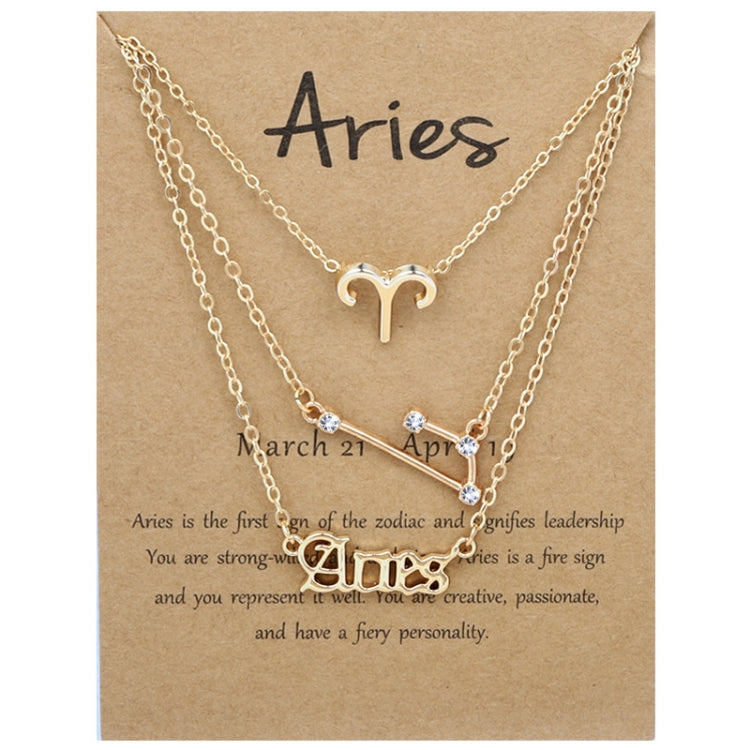 3 In 1 12 Zodiac Signs Necklace Set Retro Alphabet Symbols With Diamonds Jewelry Set, Scorpion Golden, Sagittarius Golden, Capricorn Golden, Taurus Golden, Pisces Golden, Leo Golden, Libra Golden, Cancer Golden, Aquarius Golden, Virgo Golden, Aries Gol...