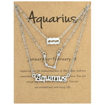 3 In 1 12 Zodiac Signs Necklace Set Retro Alphabet Symbols With Diamonds Jewelry Set, Scorpion Golden, Sagittarius Golden, Capricorn Golden, Taurus Golden, Pisces Golden, Leo Golden, Libra Golden, Cancer Golden, Aquarius Golden, Virgo Golden, Aries Gol...
