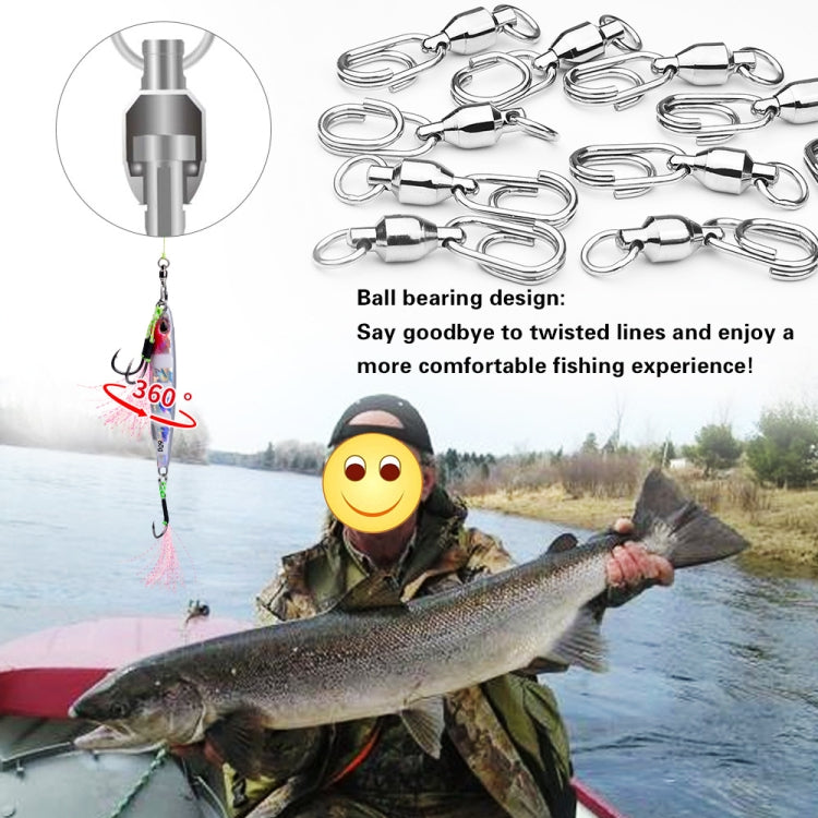 5pcs /Pack PROBEROS DAC006 Lure Baits 8-Type Rings Connector High-Speed Bearing Swivel Oval Pin Fishing Gear Accessories, 22mm, 23mm, 25mm, 30mm, 35mm