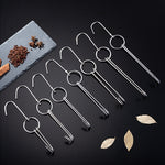 Stainless Steel Double Ring Duck Cooker Hanger Outdoor Barbecue Hanging Hook Stand, 3 Centi Small Ring 23cm, 3 Centi Small Wax Ring 24.5cm, 3 Centi Large Wax Ring 33cm, 3 Centi Medium Wax Ring 29cm, 4 Centi  Steel Thick Short 24cm                      ...