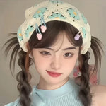 Handmade Crochet Triangle Headband Versatile Vintage Girl Rustic Hairband, One Size