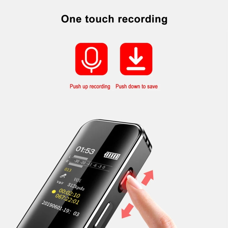 G1 0.96-Inch IPS Color Screen HD Smart Mini Noise Reduction Timer Recorder, 8GB, 16GB, 32GB