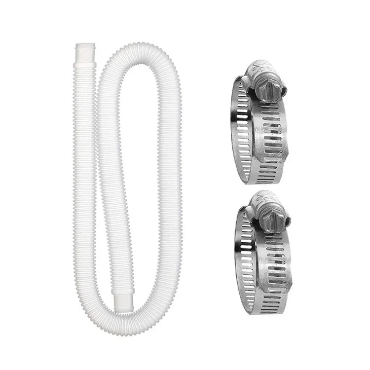 For Intex Swimming Pool Filter Pump Replacement, 1 Hose 2 Clamps, 2 Hoses 4 Clamps, 1 Hose 2 Clamps Blue, 2 Hoses 4 Clamps Blue