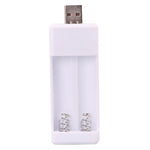 Directly Inserted 2 Slots USB AA / AAA Rechargeable Battery Charger, USB 2 Slots