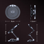 Magnetic Folding Car Phone Holder Rotatable Dashboard Stick-On Navigation Stand, D50-1