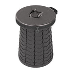Car Outdoor Multifunctional Retractable Thickened Folding Stool Portable Toilet, 50cm(Black)
