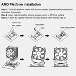COOLMOON Frost Double Copper Tube CPU Fan Desktop PC Illuminated Silent AMD Air-Cooled Cooler, P2 Magic Moon Edition Single Fan, P22 Magic Moon Edition Double Fan, P2 Streamline Edition Single Fan, P22 Streamline Edition Double Fan