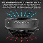 COOLMOON CPU Cooler Desktop Computer Auto Color Change Multi-Platform Mute Cooling Fan, CM-BF-RGB