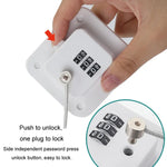 Child Safety Lock No Hole Window Limiter Refrigerator Drawer Cabinet Combination Lock, 3-bit Black, 3-bit White, 2-bit Black, 2-bit White, 2-bit Gray