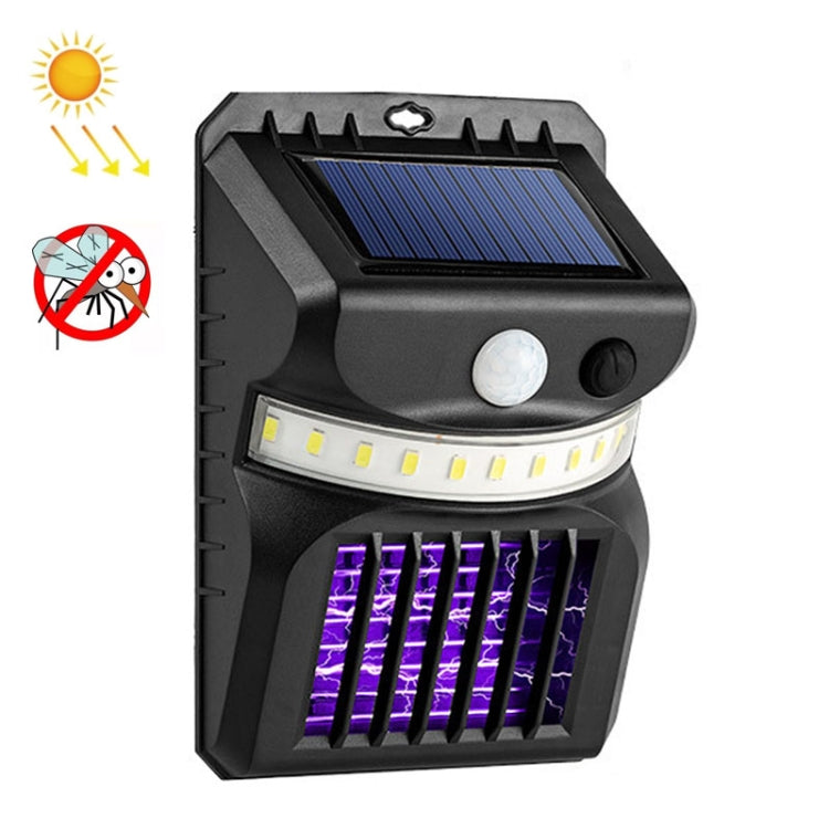 E-SMARTER W792 LED Solar Wall Light With Purple Light Mosquito Control Function Human Intelligent Sensor Outdoor Garden Lamp, White Light, White Light+Yellow Light