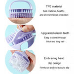 Silicone Shampoo Brush Clean Scalp Massage Brush Wet And Dry Handheld Shampoo Comb