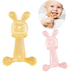Bunny Baby Teether BPA Free Food-Grade Silicone Teether Infant Teething Stick Anti-Eating Hand, Nano Color, Pink, Transparent, With Box Nano Color, With Box Pink, With Box Transparent